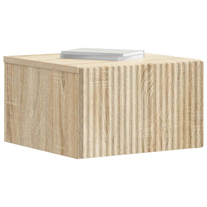 Wall-Mounted Bedside Cabinet 2 pcs Sonoma Oak 33 x 34.5 x 20 cm