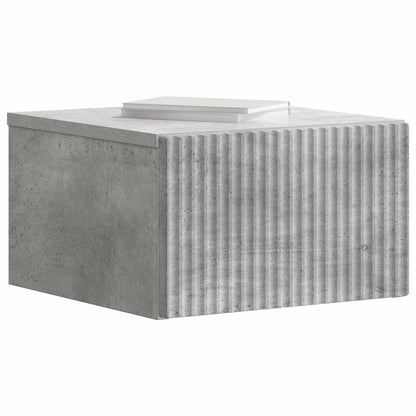 Wall-Mounted Bedside Cabinet Concrete Grey 33 x 34.5 x 20 cm