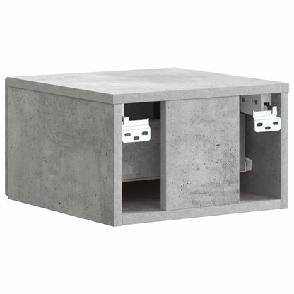 Wall-Mounted Bedside Cabinet with Drawer 2 pcs Concrete Grey