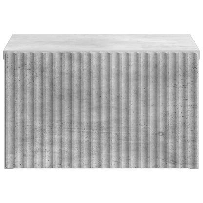 Wall-Mounted Bedside Cabinet with Drawer 2 pcs Concrete Grey