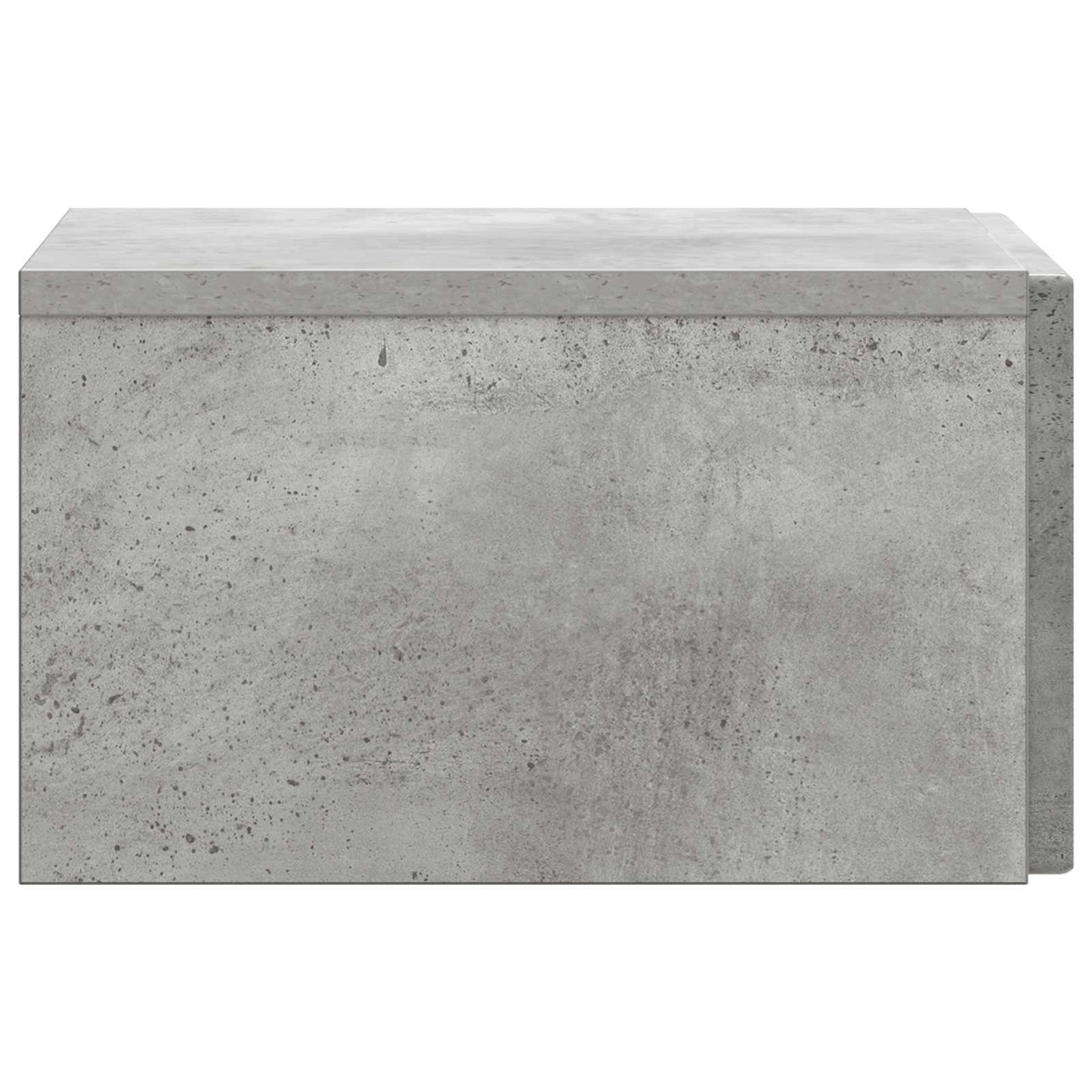 Wall-Mounted Bedside Cabinet with Drawer 2 pcs Concrete Grey
