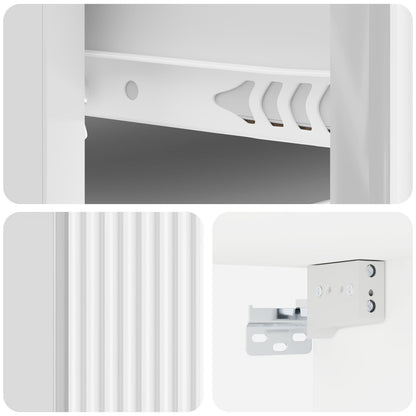 Wall-Mounted Bedside Cabinet with Drawer 2 pcs High Gloss White