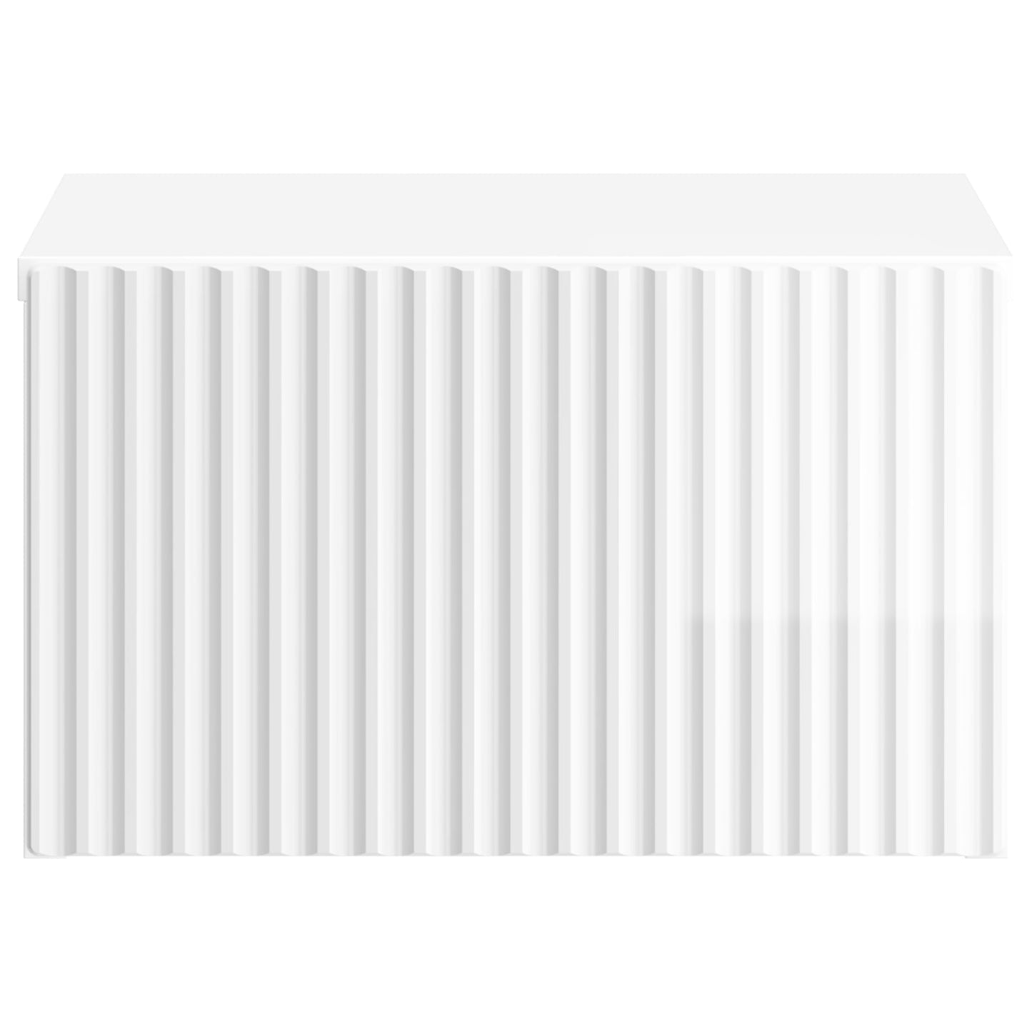 Wall-Mounted Bedside Cabinet with Drawer 2 pcs High Gloss White