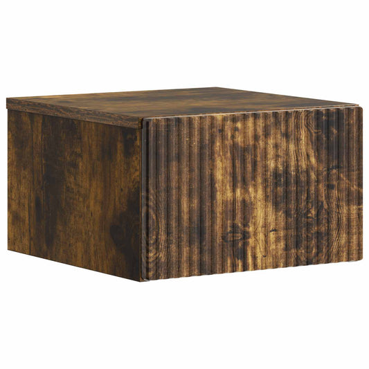 Wall-Mounted Bedside Cabinet Smoked Oak 33 x 34.5 x 20 cm