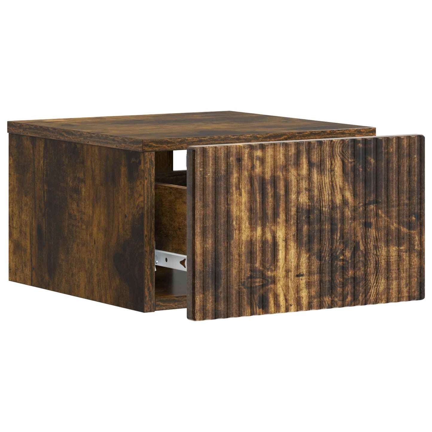 Wall-Mounted Bedside Cabinet Smoked Oak 33 x 34.5 x 20 cm