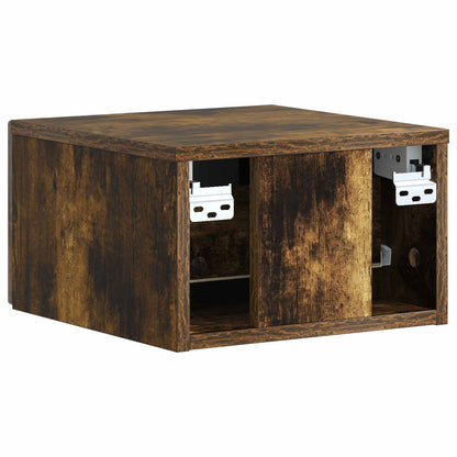 Wall-Mounted Bedside Cabinet Smoked Oak 33 x 34.5 x 20 cm