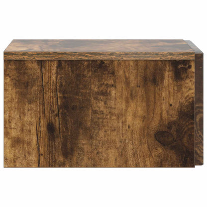 Wall-Mounted Bedside Cabinet Smoked Oak 33 x 34.5 x 20 cm