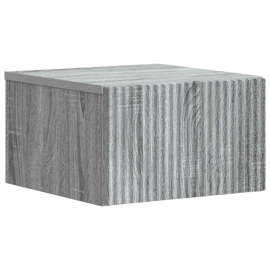 Wall-Mounted Bedside Cabinet Grey Sonoma 33 x 34.5 x 20 cm