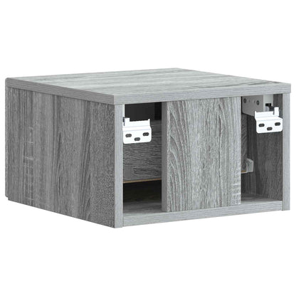 Wall-Mounted Bedside Cabinet Grey Sonoma 33 x 34.5 x 20 cm