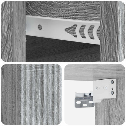 Wall-Mounted Bedside Cabinet 2 pcs Grey Sonoma Engineered Wood