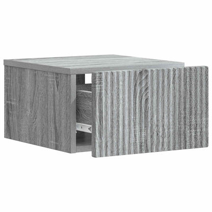 Wall-Mounted Bedside Cabinet 2 pcs Grey Sonoma Engineered Wood