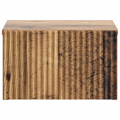 Wall-Mounted Bedside Cabinet Old Wood 33 x 34.5 x 20 cm