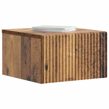 Wall-Mounted Bedside Cabinet Old Wood 33 x 34.5 x 20 cm