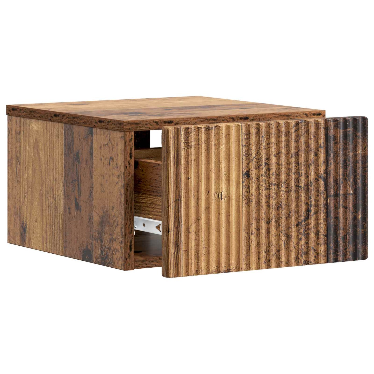 Wall-Mounted Bedside Cabinet 2 pcs Old Wood 33 x 34.5 x 20 cm