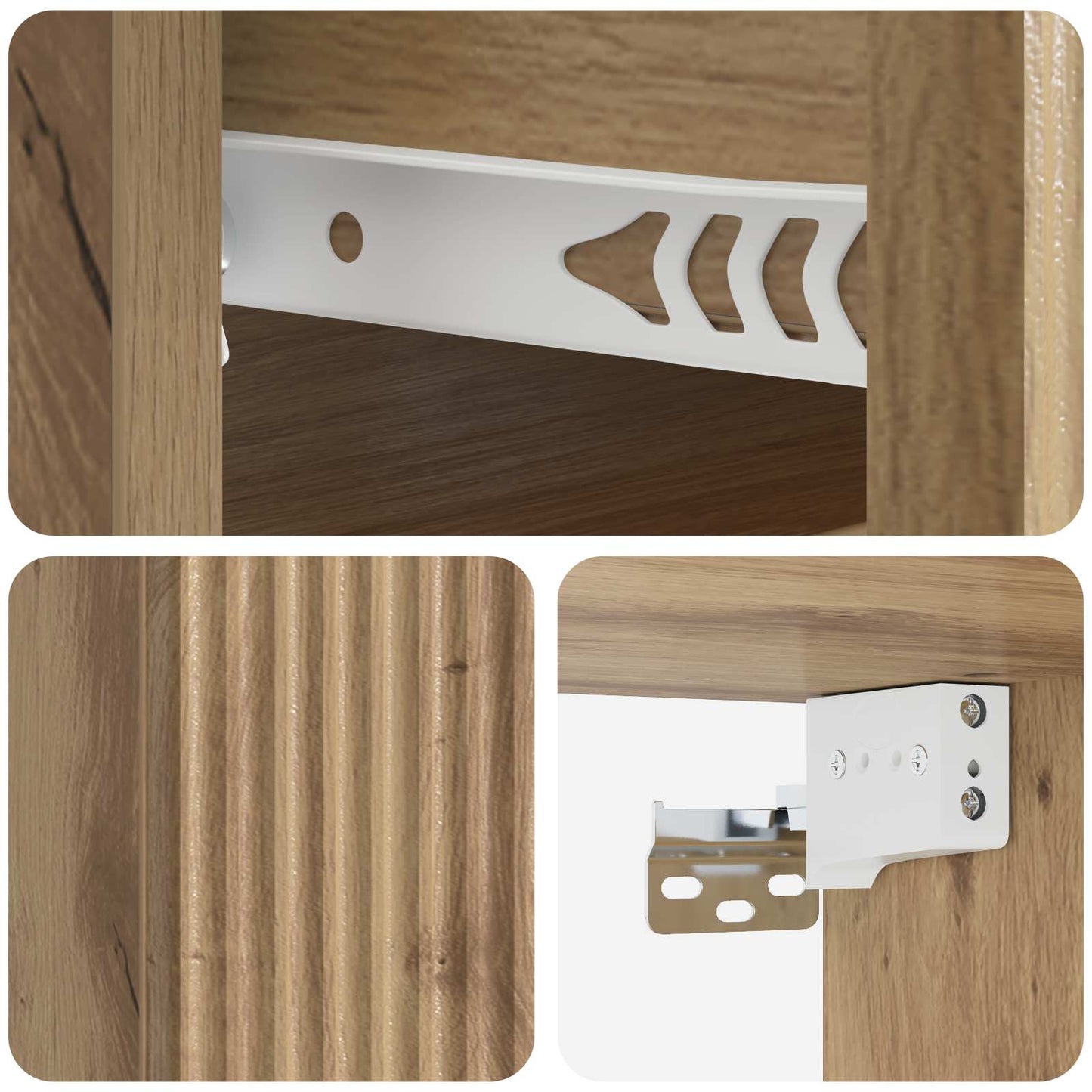 Wall-Mounted Bedside Cabinet Artisan Oak 33 x 34.5 x 20 cm