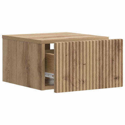 Wall-Mounted Bedside Cabinet Artisan Oak 33 x 34.5 x 20 cm