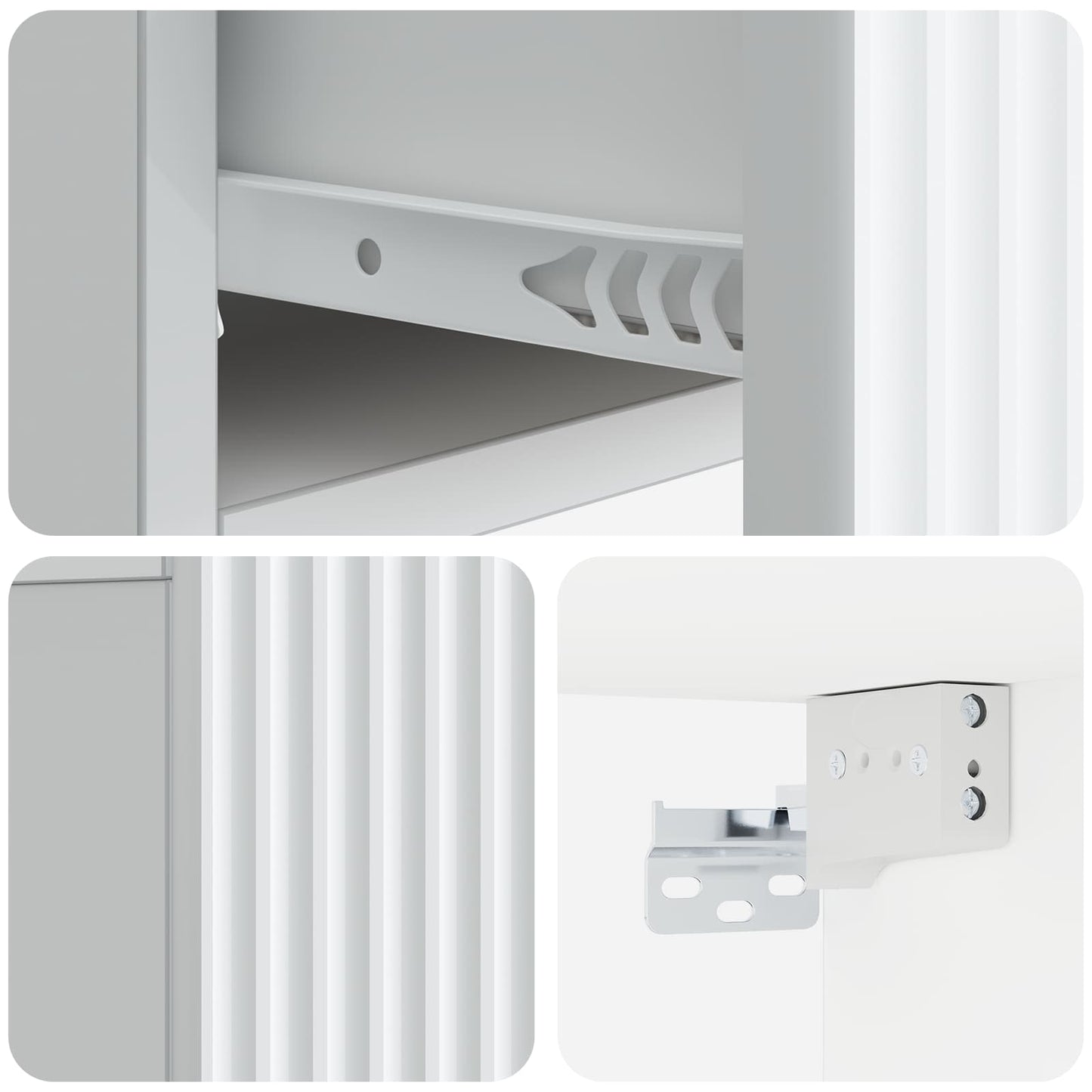 Wall-Mounted Bedside Cabinet White 49 x 34.5 x 20 cm