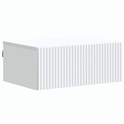 Wall-Mounted Bedside Cabinet 2 pcs White 49 x 34.5 x 20 cm