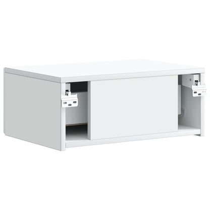 Wall-Mounted Bedside Cabinet 2 pcs White 49 x 34.5 x 20 cm