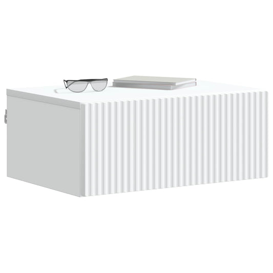 Wall-Mounted Bedside Cabinet 2 pcs White 49 x 34.5 x 20 cm