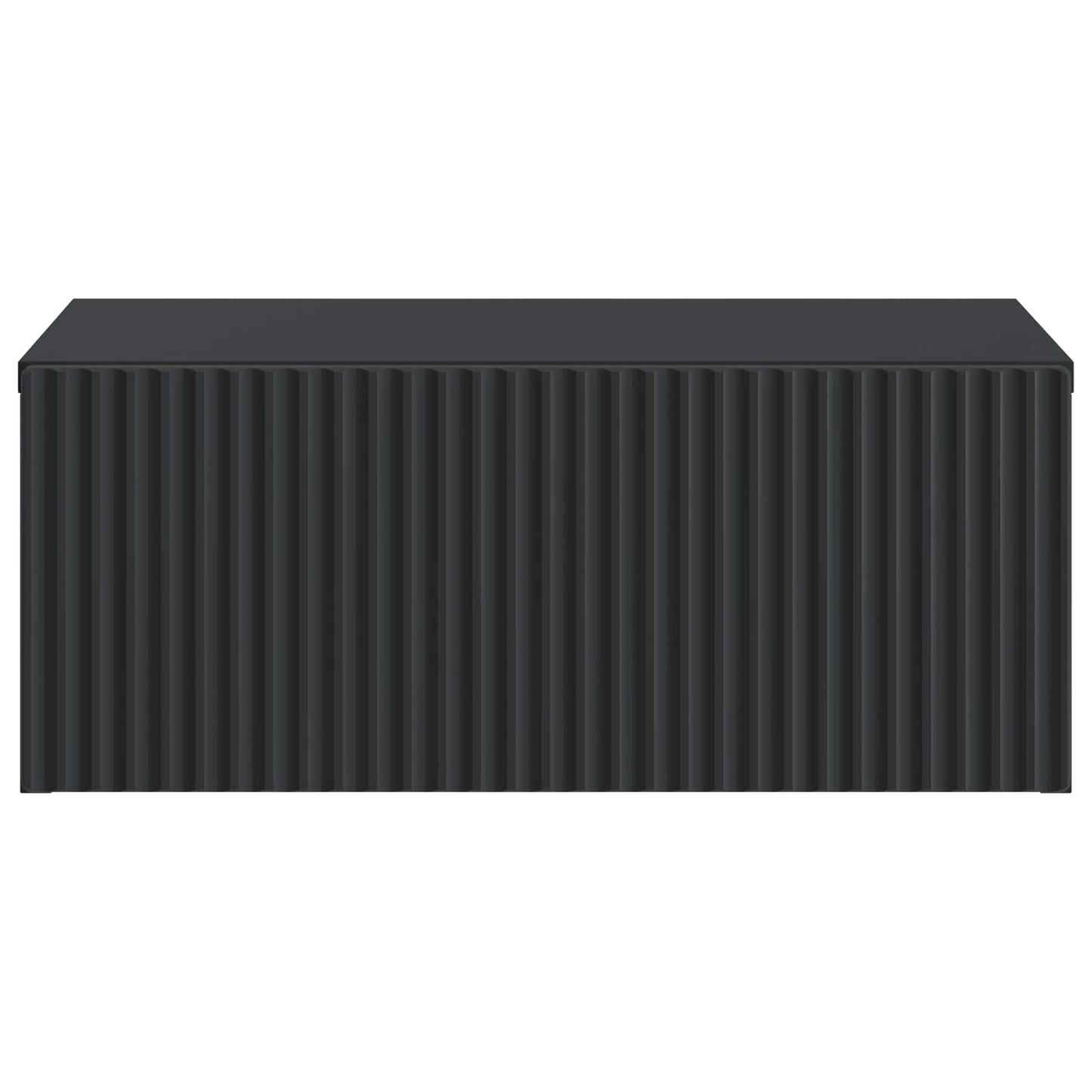 Wall-Mounted Bedside Cabinet Black 49 x 34.5 x 20 cm