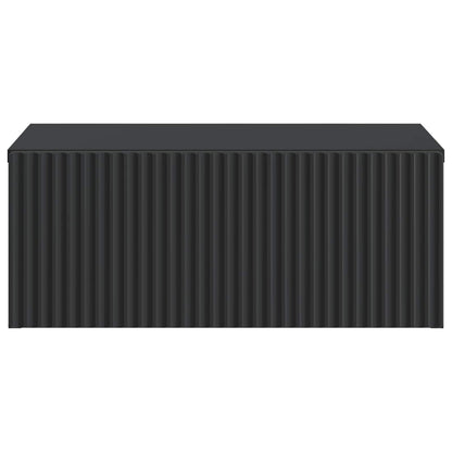 Wall-Mounted Bedside Cabinet 2 pcs Black 49 x 34.5 x 20 cm