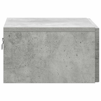 Wall-Mounted Bedside Cabinet Concrete Grey 49 x 34.5 x 20 cm