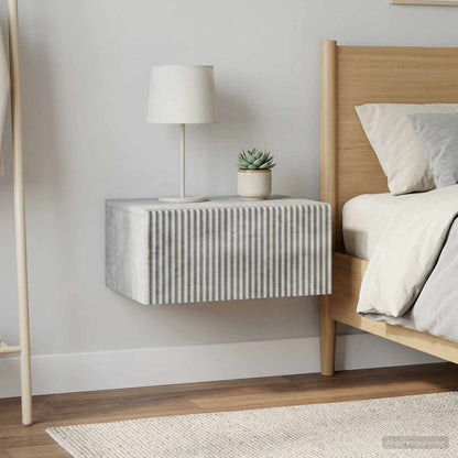 Wall-Mounted Bedside Cabinet 2 pcs Concrete Grey
