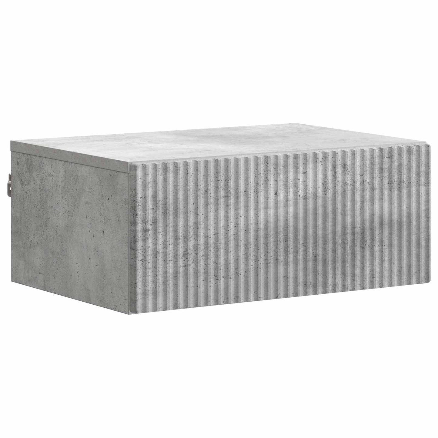 Wall-Mounted Bedside Cabinet with Drawer 2 pcs Concrete Grey