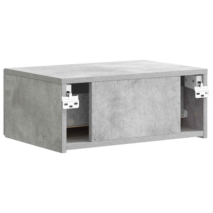 Wall-Mounted Bedside Cabinet with Drawer 2 pcs Concrete Grey