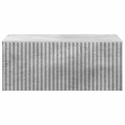 Wall-Mounted Bedside Cabinet with Drawer 2 pcs Concrete Grey