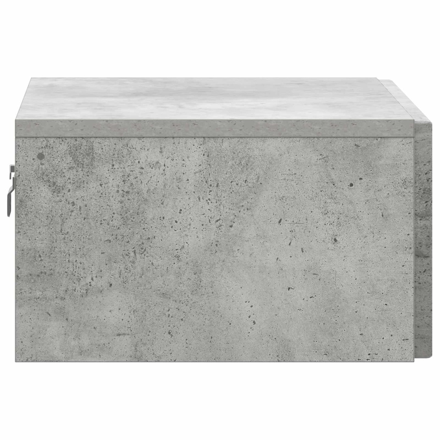 Wall-Mounted Bedside Cabinet with Drawer 2 pcs Concrete Grey
