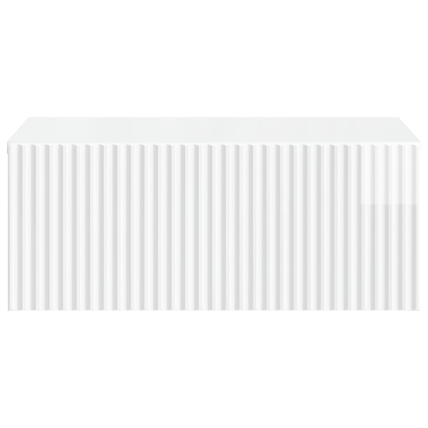 Wall-Mounted Bedside Cabinet with Drawer 2 pcs High Gloss White