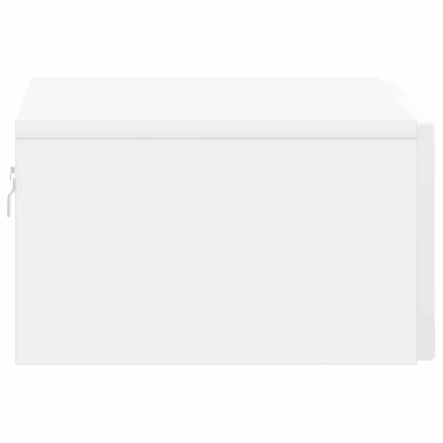 Wall-Mounted Bedside Cabinet with Drawer 2 pcs High Gloss White