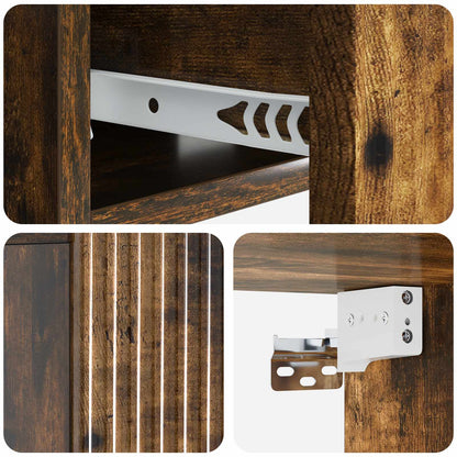 Wall-Mounted Bedside Cabinet Smoked Oak 49 x 34.5 x 20 cm
