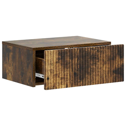 Wall-Mounted Bedside Cabinet Smoked Oak 49 x 34.5 x 20 cm