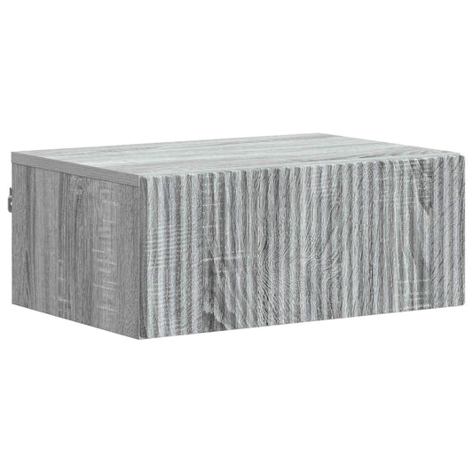 Wall-Mounted Bedside Cabinet Grey Sonoma 49 x 34.5 x 20 cm