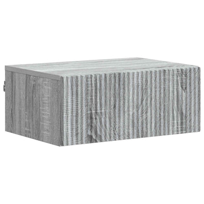 Wall-Mounted Bedside Cabinet Grey Sonoma 49 x 34.5 x 20 cm