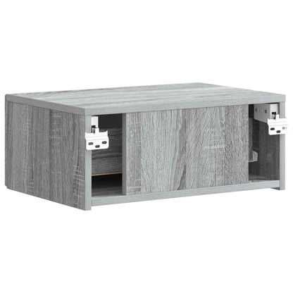 Wall-Mounted Bedside Cabinet Grey Sonoma 49 x 34.5 x 20 cm