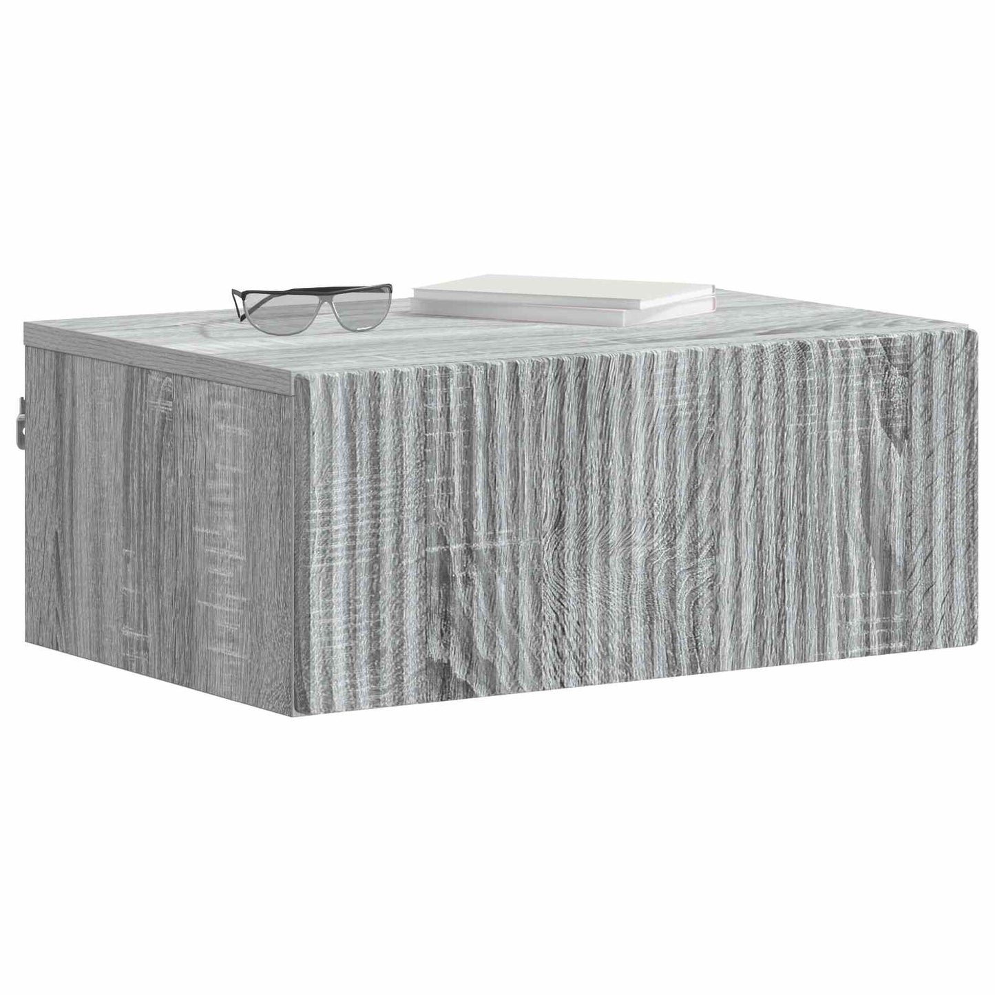 Wall-Mounted Bedside Cabinet Grey Sonoma 49 x 34.5 x 20 cm