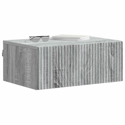 Wall-Mounted Bedside Cabinet Grey Sonoma 49 x 34.5 x 20 cm