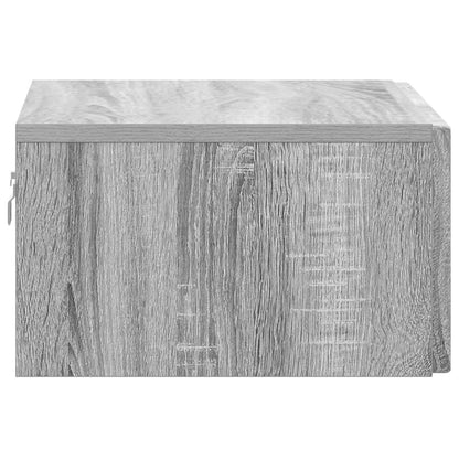 Wall-Mounted Bedside Cabinet Grey Sonoma 49 x 34.5 x 20 cm