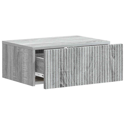 Wall-Mounted Bedside Cabinet 2 pcs Grey Sonoma