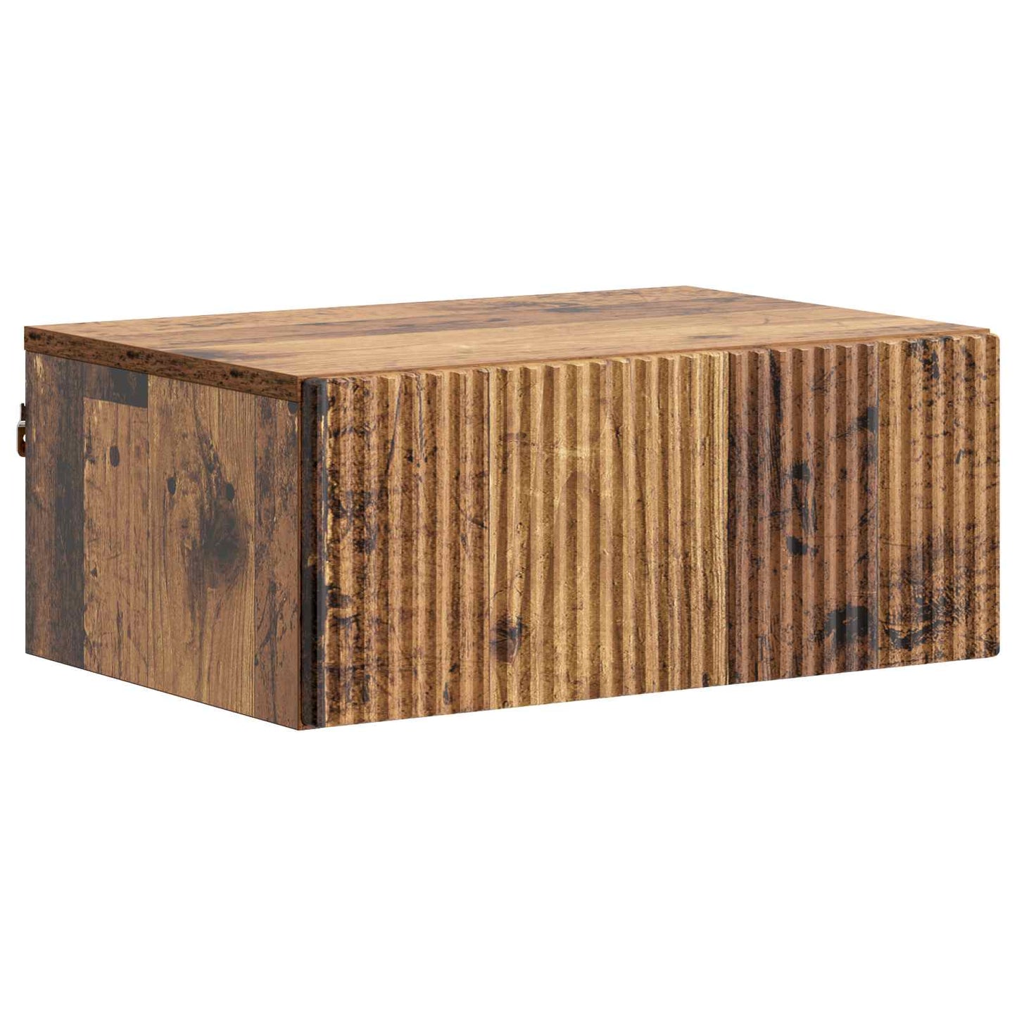 Wall-Mounted Bedside Cabinet Old Wood 49 x 34.5 x 20 cm