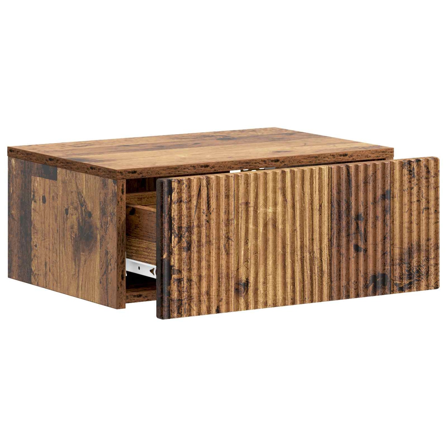 Wall-Mounted Bedside Cabinet Old Wood 49 x 34.5 x 20 cm