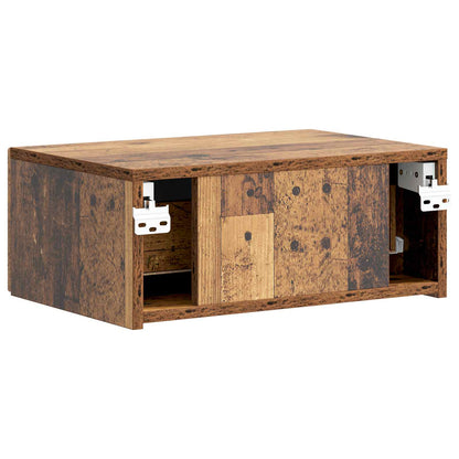 Wall-Mounted Bedside Cabinet Old Wood 49 x 34.5 x 20 cm
