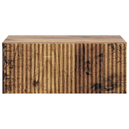 Wall-Mounted Bedside Cabinet Old Wood 49 x 34.5 x 20 cm