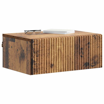 Wall-Mounted Bedside Cabinet Old Wood 49 x 34.5 x 20 cm