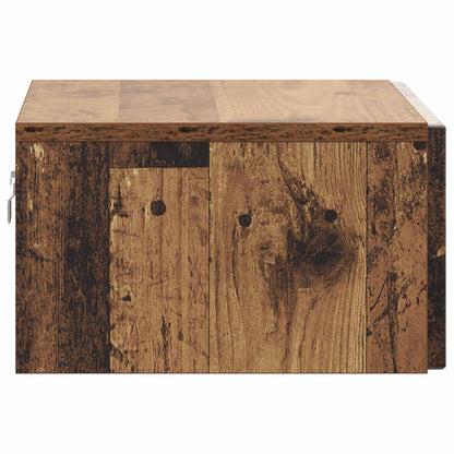 Wall-Mounted Bedside Cabinet Old Wood 49 x 34.5 x 20 cm