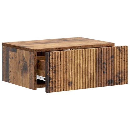 Wall-Mounted Bedside Cabinet 2 pcs Old Wood 49 x 34.5 x 20 cm